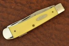 CASE XX USA 5 DOT 1985 YELLOW DELRIN TRAPPER KNIFE 3254 CARBON STEEL NICE (16166 picture