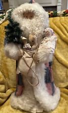 1991 Limited Edition Linda Randall Quilted Santa 1 Of 2. Vintage, Rare. Signed. picture