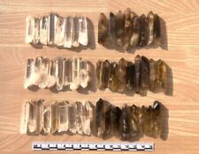 50pcs Clear & Smokey Points Combo Rough Quartz Crystal Terminated Points Wands picture