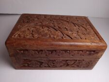 Hand Carved Wooden Trinket Box Made In India 6