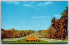 Palisades Interstate Parkway New York New Jersey State Line Chrome Postcard picture