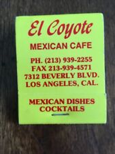 El Coyote Restaurant - Beverly Blvd - Los Angeles, Ca. Vintage Matchbook  picture