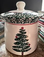 Furio Christmas Tree Cookie Jar with Lid Canister Made in Italy picture
