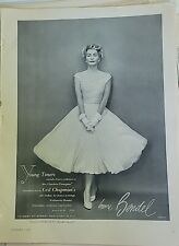 1955 Henri Bendel Womens Ceil Chapman Chiffon  Dress Vintage Young Timers Ad  picture