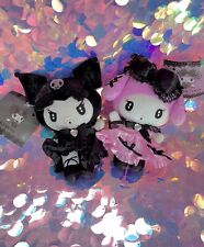 Sanrio Midnight Melokuro MyMelody KUROMI Plush Mascot keychain Set of 2 picture