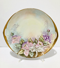 Rosenthal Selb Bavaria Donatello Plate Floral & Gild Trim Artist Signed c.1921 picture