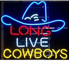 New Long Live Cowboys Hat Neon Light Sign 24