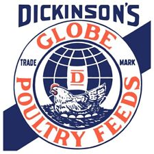 Dickinson's Globe Poultry Feeds NEW Metal Sign 40