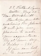 2-page 1880s/90s letter from American poet & writer Louise Chandler Moulton  OF picture