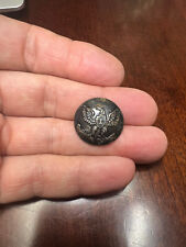 Silver Plated Eagle I Pre Civil War 1-Piece Coat Button picture