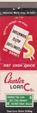 Charter Loan Co. Minneapolis Minnesota Matchbook Cover 1950's picture