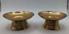 2 - Elegant Expressions 3 Inch Brass Pillar Candle Holder Collectible Home Decor picture