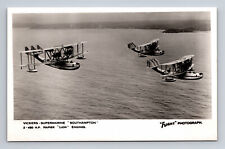 RPPC RAF Vickers Supermarine Southampton Flying Boat FLIGHT Photograph Postcard picture