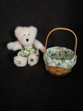 Longaberger 2002 St. Patrick's Day Lucky You Basket and Boyd's Bear Set picture