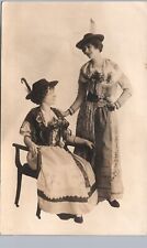 NAMED COSTUME LADIES PORTRAIT real photo postcard rppc ~LIGHT CREASE picture