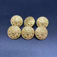 Vintage Waterbury Police Uniform Buttons Gold Tone “P” Ornate U.S.A. Metal Lot picture