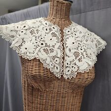 VTG ANTIQUE Irish Crochet LACE Wide Handmade Collar picture