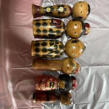 Kokeshi Japanese Wooden Doll Vintage Antique Set Lot of 6 KY360 picture
