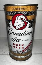 Pristine EMPTY Steel flat top bock beer can, CANADIAN ACE BOCK With Goat Graphic picture