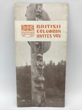 1936 BRITISH COLUMBIA INVITES YOU Canada Pictorial Travel Tour Guide Brochure picture