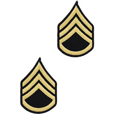 Official US Army E6-Staff Sergeant ASU Sew on Military Patch Large (Pair) picture