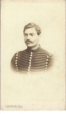 1865 Officer Horse Hunters Military CDV J Le Roch Saumur 3 picture