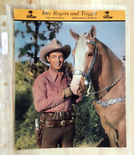 Roy Rogers and Trigger Vintage Dixie Cup Movie Star Premium 8 x 10 Photo Card picture