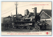 c1910 Machine B-362 with Two Accessories French Locomotive Paris Postcard picture