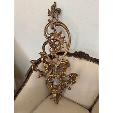 Vintage Gold Ornate 5 Arm wall Sconce- Rare find picture
