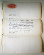 Oral Roberts Signed Letter dated May 1956 picture
