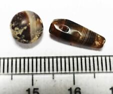 ZURQIEH -AS22569- ANCIENT AGATE BEADS. 1600 - 1400 B.C. VERY RARE LOT OF TWO picture