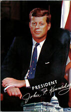 Vtg 1960s President John F Kennendy JFK Unused Chrome Postcard picture