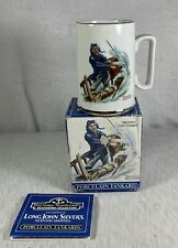 Vintage 1985 Long John Silver's Norman Rockwell Braving the Storm Mug In Box picture