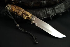 Author's Exclusive Tourist Hunting Handmade Steel Knife STRONG + Leather Sheath picture