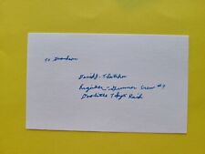 David J Thatcher   Doolittles Tokyo Raiders   WW2   Signed 3x5 card    picture
