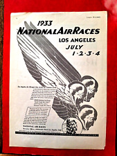 NATIONAL AIR RACES Ad Los Angeles 1933 July 1-4 Bendix Thompson trophies picture