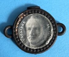 Unusual President Calvin Coolidge 1923-29 Real Photo Small Medallion Charm picture