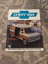 1976 Chevy Van - Dealership Sales Brochure Catalog (12 pages).  NOS Nr Mint picture
