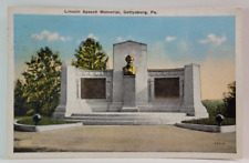 1928 Postcard Lincoln Speech Memorial Gettysburg Pennsylvania White Border Pb216 picture