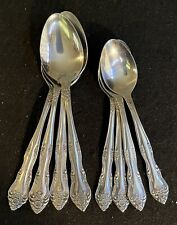 8pcs Rogers DREAM ROSE Stainless 4 Oval Soup Spoons 7” and 4 Teaspoons 6