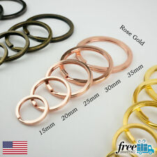 Split Ring Flat Surface Key Rings Double Loop Keychain Metal Plating picture