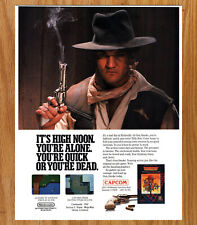 Capcom Gun Smoke Cowboy Shooter - Video Game Print Ads Poster Promo Art 1988 picture