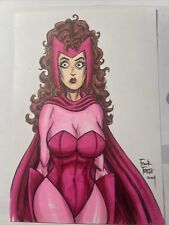 Sexy Scarlet Witch Drawing Original Art comic art drawings Frank Forte Marvel picture