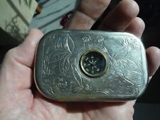 Rare 1890's P. Lorillard & Co. Rose Leaf Chewing Tobacco Pocket Tin with Compass picture