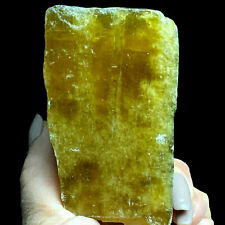 571g (1.3 LB)Natural Translucency Yellow Trapezoidal Barite Crystal Mineral picture