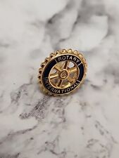 Vintage Rotary International Pin Yellow Gold Blue Enamel  picture