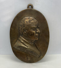 Antique William Mckinley brass bust silhouette Almost 2 Pounds 8”x5-5/8” picture