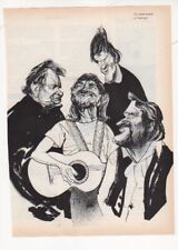 *The Highwaymen band magazine ad caricature/cartoon/Willie, Waylon, Kris, Johnny picture