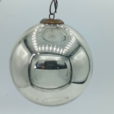 Early 1900's Antique Kugel Christmas Ornament Germany Round Silver Glass 3” picture