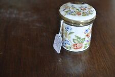 Vintage Aynsley Cottage Garden Patterned Trinket Box 2 3/8 X 2 1/2 Inches picture